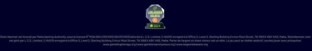 Slots Hammer Casino licence